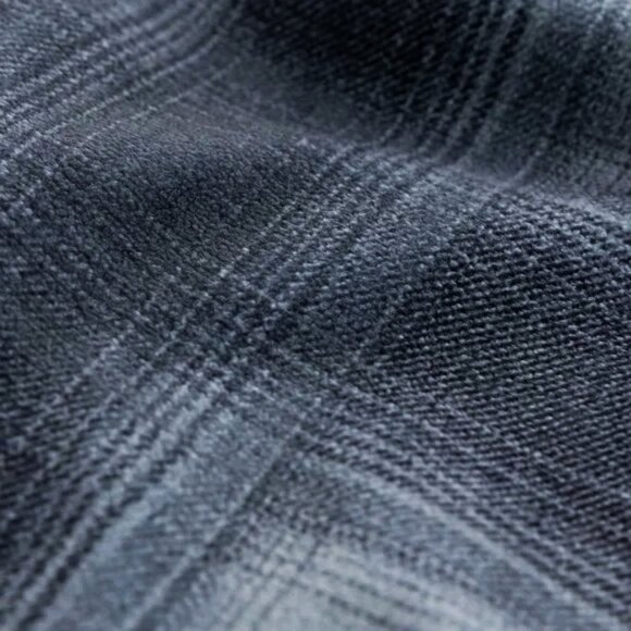 Stampd Plaid Cropped Sherpa Jacket • Blue/Grey Micro Sherpa • Oversized - Picture 13 of 15